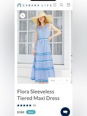 Cabana Life Flora Maxi Dress Sz Medium . UPF50+